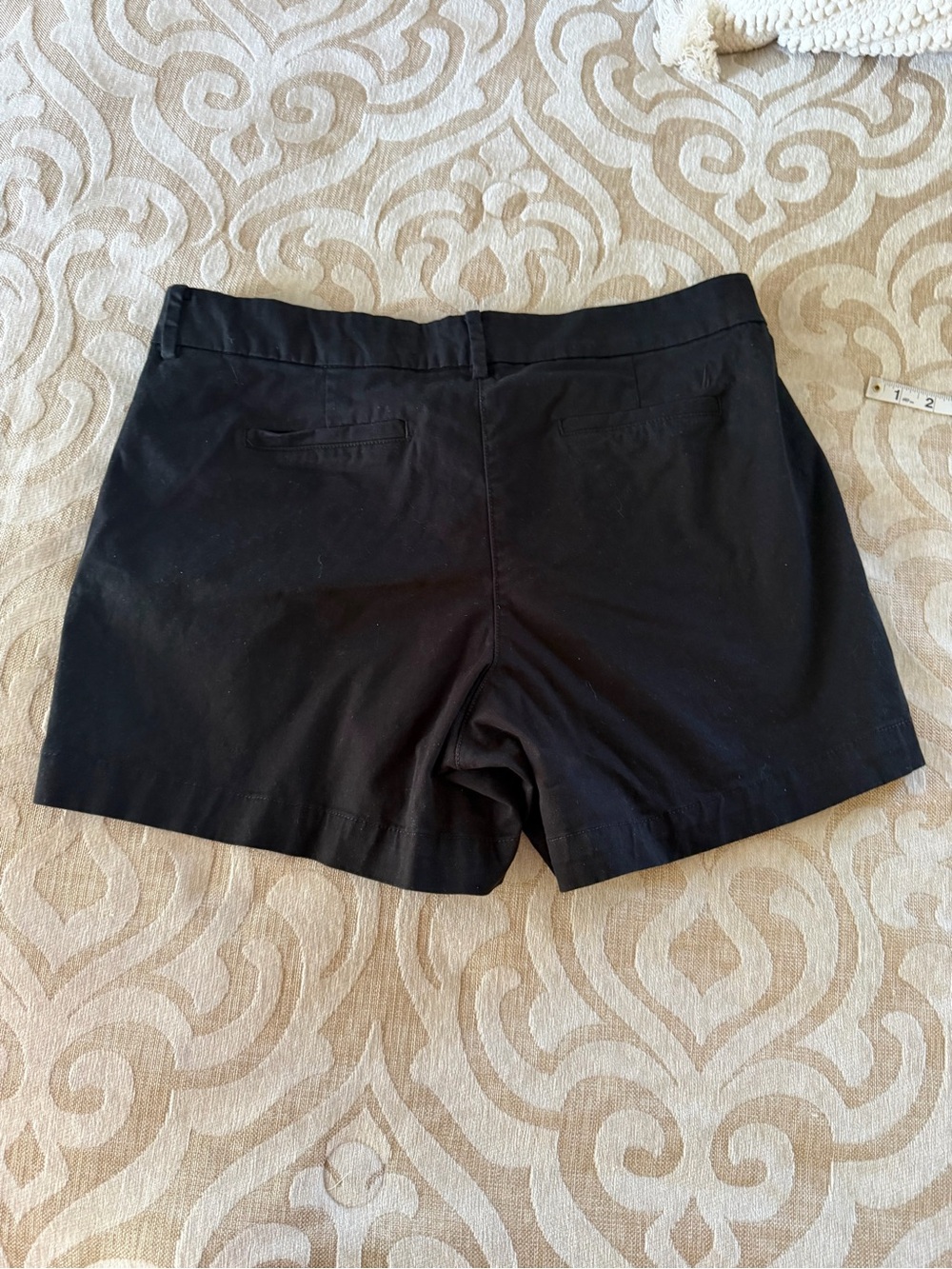 Nautica Black Chino Shorts Size 12 Cotton Stretch Flat Front Classic - Picture 9 of 15